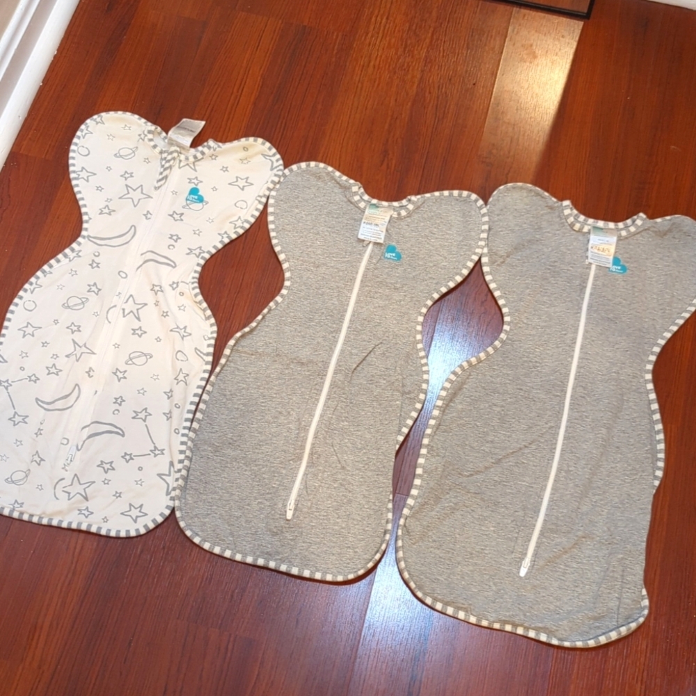 Three Love To Dream arms up swaddles